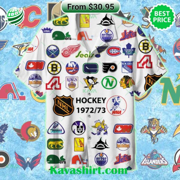 NHL Hockey Logo Hawaiian Shirt