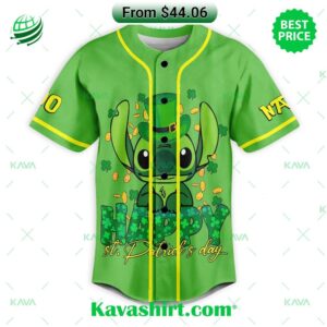 Stitch Happy St. Patrick Day To Be Me Baseball Jersey