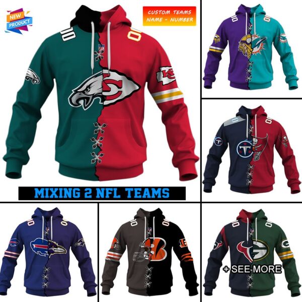 Mix 2 Teams NFL Custom Hoodie