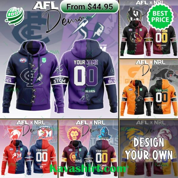 AFL Mix NRL Sport Custom Hoodie