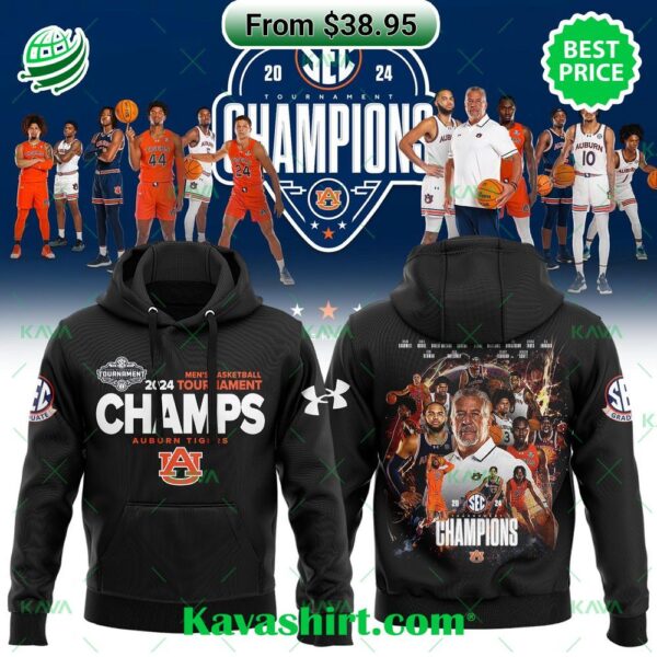 Auburn Tigers Basketball Tournament 2024 Champions Hoodie, Pant