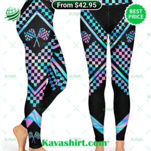 Autism Awareness Racing Flag Legging