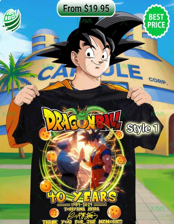 BEST Toriyama Akira Dragon Ball Thank You and Goodbye The End Shirt