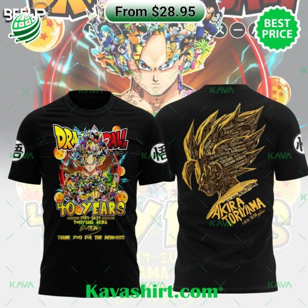 Dragon Ball 40 Years 1984-2024 Toriyama Akira Thank You For The Memories Shirt