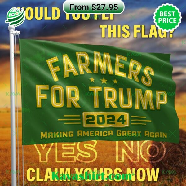 Farmers For Trump 2024 Making America Great Again Flag