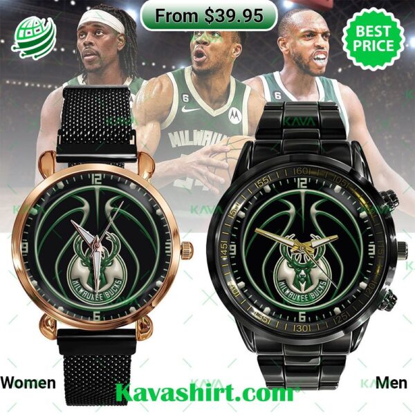 Milwaukee Bucks Stainless Steel Watch