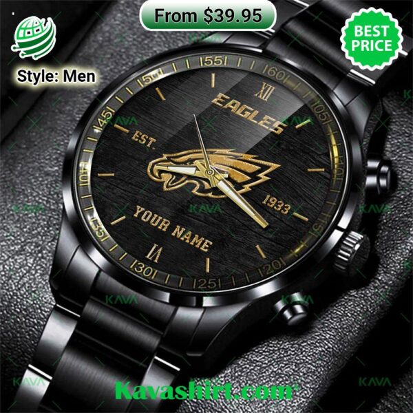 NFL Philadelphia Eagles Custom Stainless Steel Watch