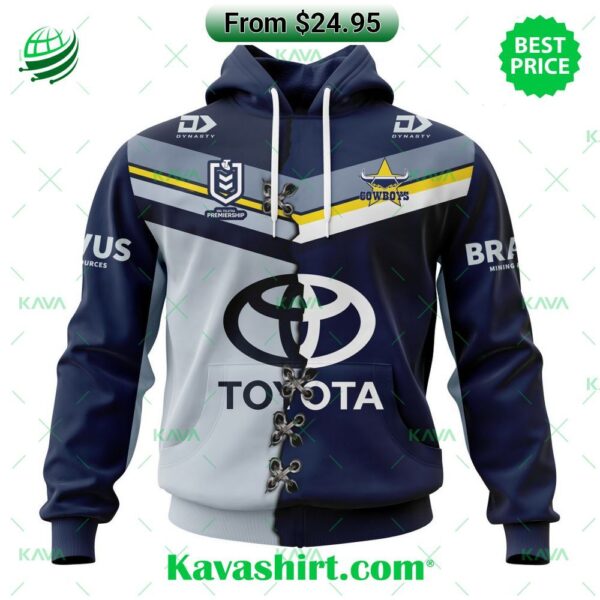 NRL North Queensland Cowboys Custom Home Mix Away Hoodie, Shirt