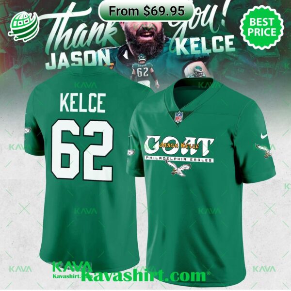 Philadelphia Eagles Goat Jason Kelce Football Jersey