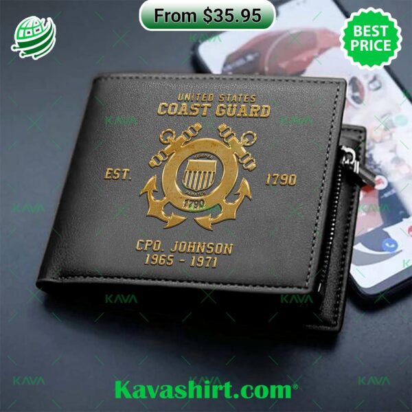 U.S. Coast Guard Custom Men Leather Wallet