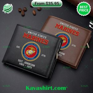 United States Marine Corps Personalized Leather Wallet