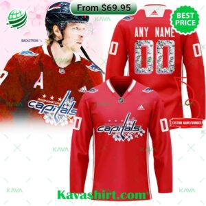 Washington Capitals Cherry Blossom Custom Hockey Jersey