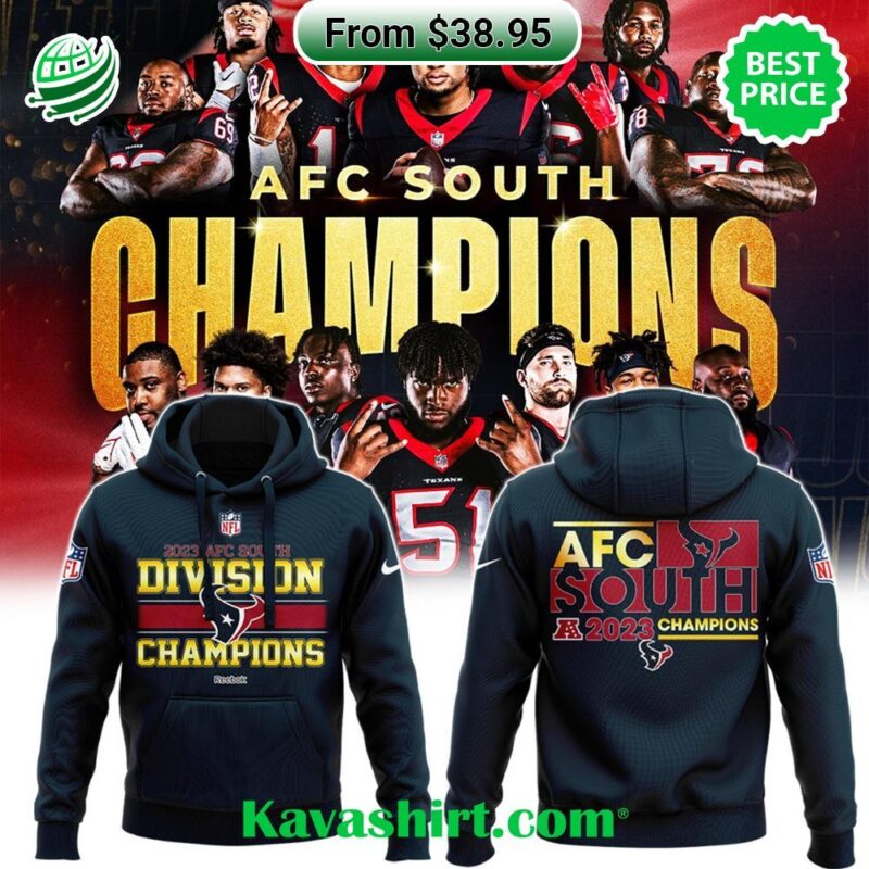 Celebrate the Houston Texans' 2023 AFC South Championship with Official Hoodie and Pants