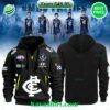 AFL Collingwood FC Craig McRae Half Zip Heavy Hoodie AFL Collingwood FC Craig McRae Half Zip Heavy Hoodie