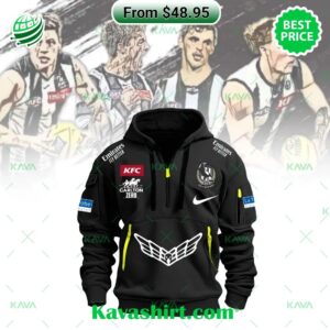 AFL Collingwood FC Half Zip Heavy Hoodie