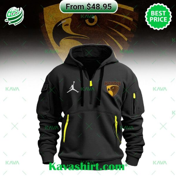 AFL Hawthorn Football Club Half Zip Heavy Hoodie