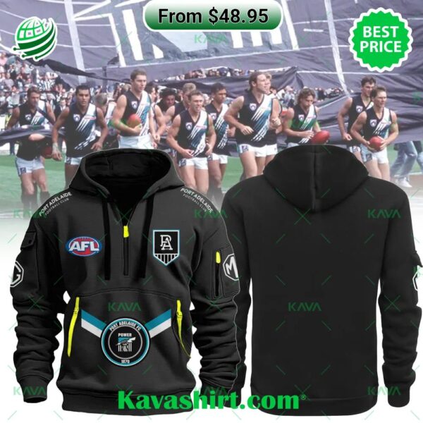 AFL Port Adelaide Football Club Half Zip Heavy Hoodie