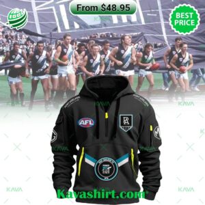 AFL Port Adelaide Football Club Half Zip Heavy Hoodie