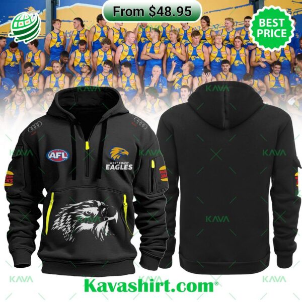 AFL West Coast Eagles Half Zip Heavy Hoodie