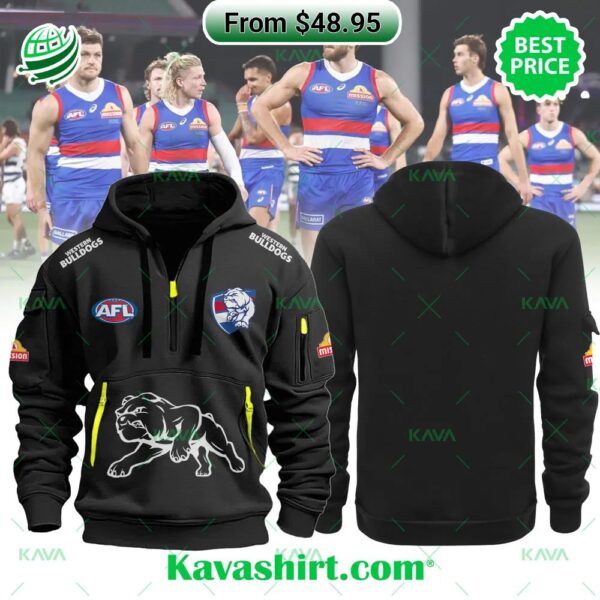 AFL Western Bulldogs Half Zip Heavy Hoodie