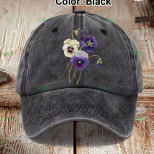 Alzheimer’s Purple Floral Cap Hat Alzheimer’s Purple Floral Cap Hat