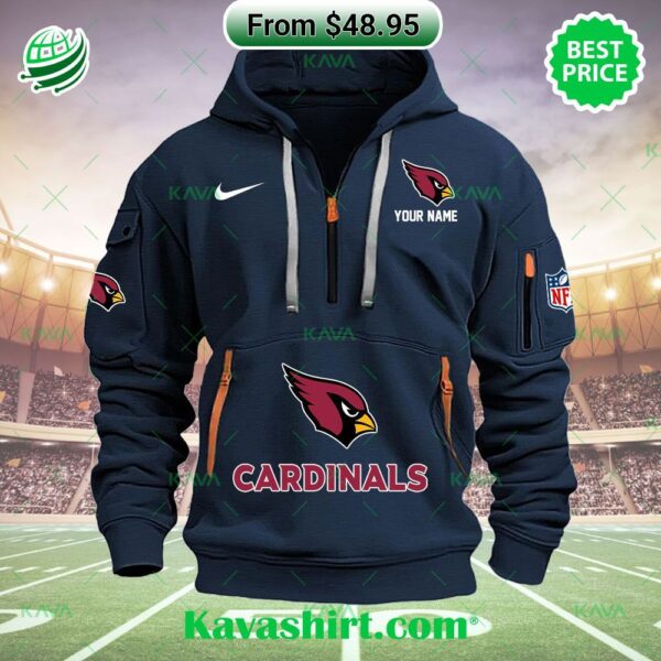 Arizona Cardinals Nike Custom Half Zip Heavy Hoodie