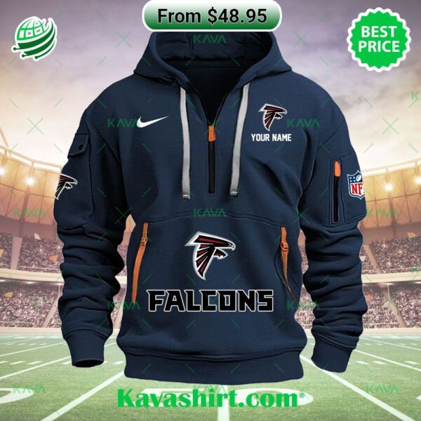 Atlanta Falcons Nike Custom Half Zip Heavy Hoodie