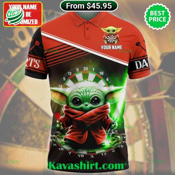 Baby Yoda Darts Custom Polo Shirt