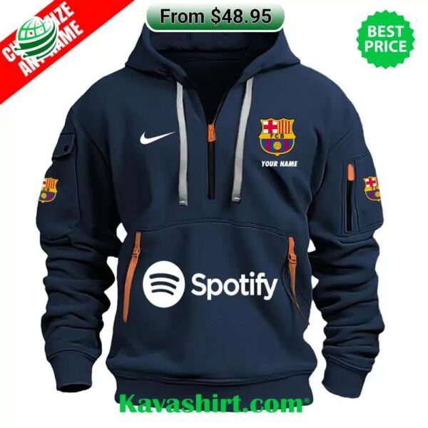 Barcelona Custom Half Zip Heavy Hoodie