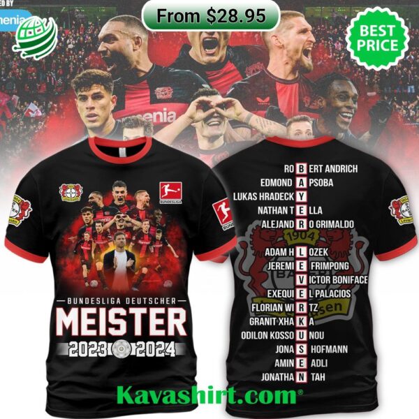 Bayer 04 Leverkusen Bundesliga Deutscher Meister 2023 2024 T-shirt, Hoodie