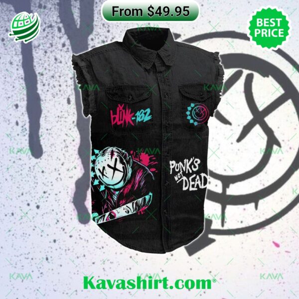 Blink-182 When You Smile I Melt Inside 2D Sleeveless Denim Jacket