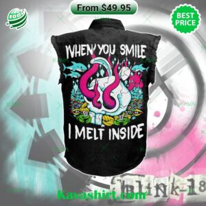 Blink-182 When You Smile I Melt Inside 2D Sleeveless Denim Jacket