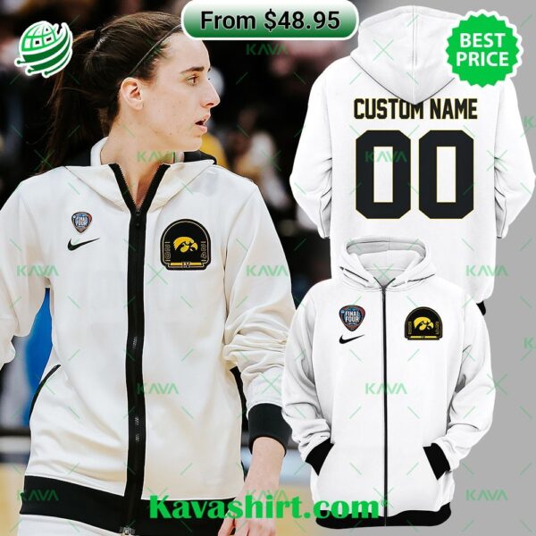 Caitlin Clark Iowa Hawkeyes women’s basketball Final Four 2024 Custom Zip Hoodie