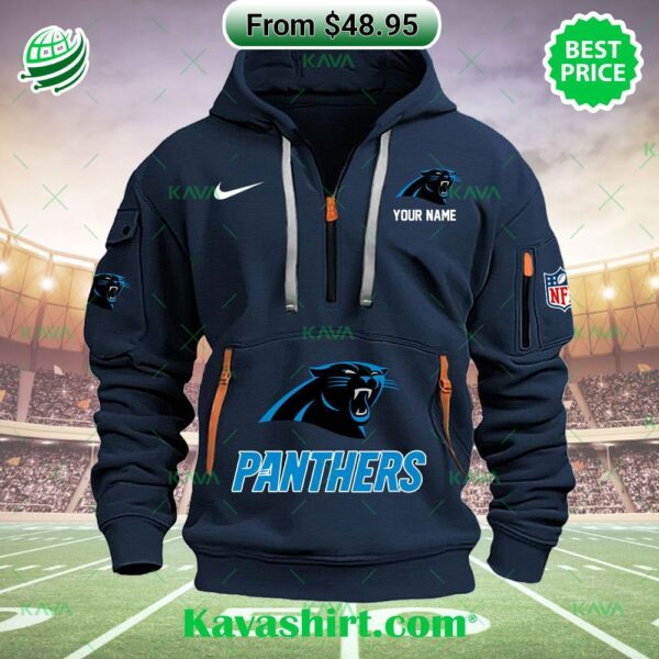 Carolina Panthers Nike Custom Half Zip Heavy Hoodie