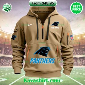 Carolina Panthers Nike Custom Half Zip Heavy Hoodie