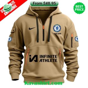 Chelsea Football Club Custom Half Zip Heavy Hoodie
