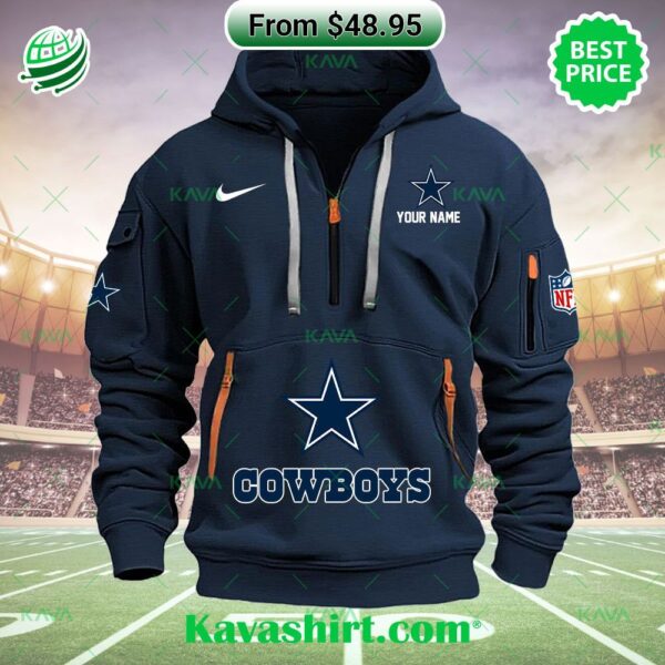 Dallas Cowboys Nike Custom Half Zip Heavy Hoodie