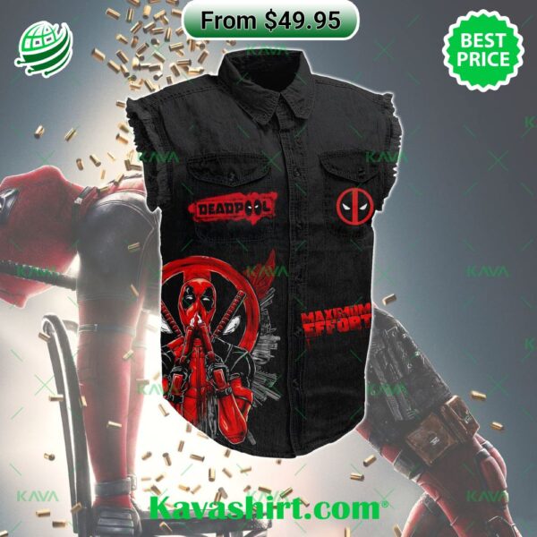 Deadpool I Am Touching Myself Tonight 2D Sleeveless Denim Jacket