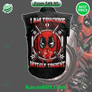 Deadpool I Am Touching Myself Tonight 2D Sleeveless Denim Jacket