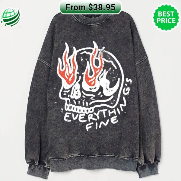 Everything is Fine Skeleton Vintage Longsleeve