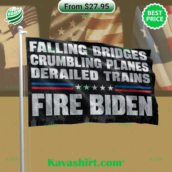 Falling Bridges Crumbling Planes Derailed Trains Fire Biden Flag