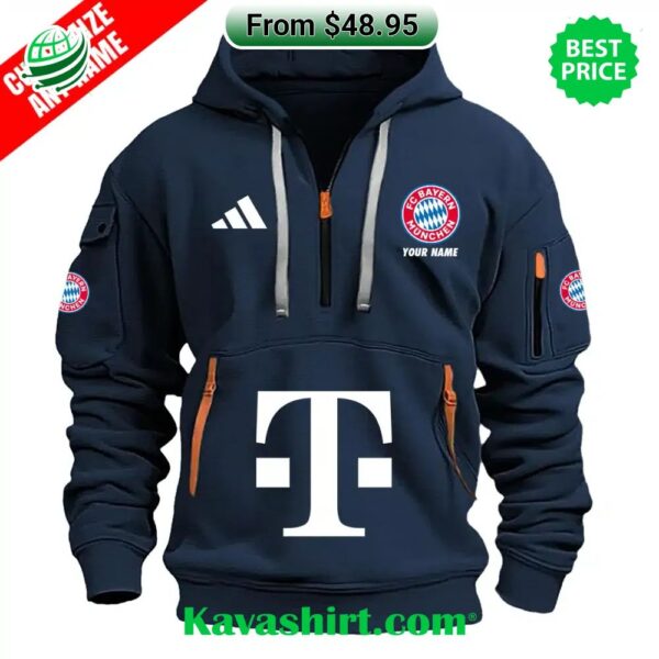 FC Bayern Munich Custom Half Zip Heavy Hoodie