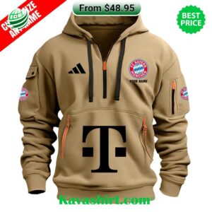 FC Bayern Munich Custom Half Zip Heavy Hoodie