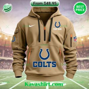 Indianapolis Colts Nike Custom Half Zip Heavy Hoodie