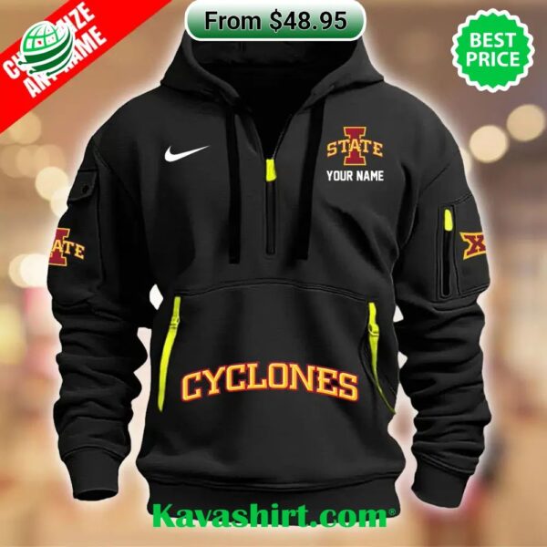 Iowa State Cyclones Custom Half Zip Heavy Hoodie