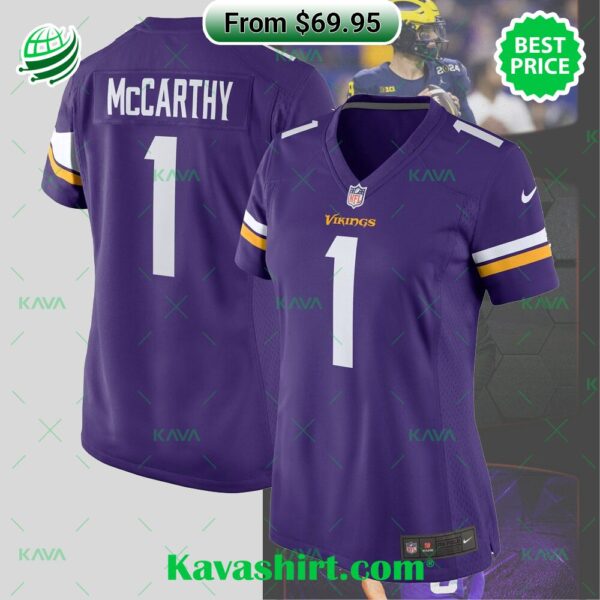 J.J. McCarthy Minnesota Vikings Nike Women’s 2024 NFL Draft First Round Pick Player Game Jersey