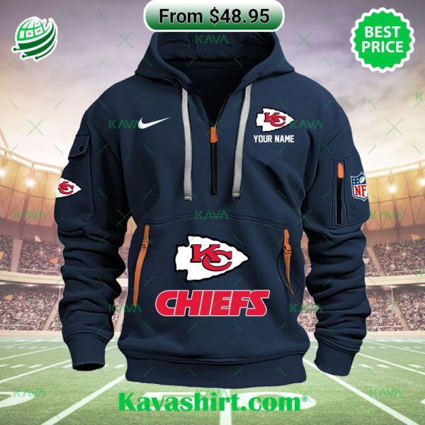 Kansas City Chiefs Nike Custom Half Zip Heavy Hoodie