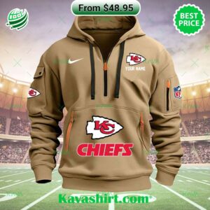 Kansas City Chiefs Nike Custom Half Zip Heavy Hoodie
