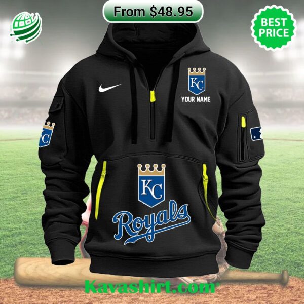 Kansas City Royals Custom Half Zip Heavy Hoodie