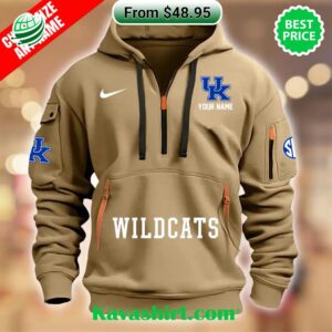 Kentucky Wildcats Custom Half Zip Heavy Hoodie